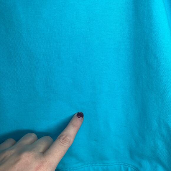 Vintage Y2K Faded Glory Double Layer built in bra cami tank turquoise blue XL - Picture 4 of 11